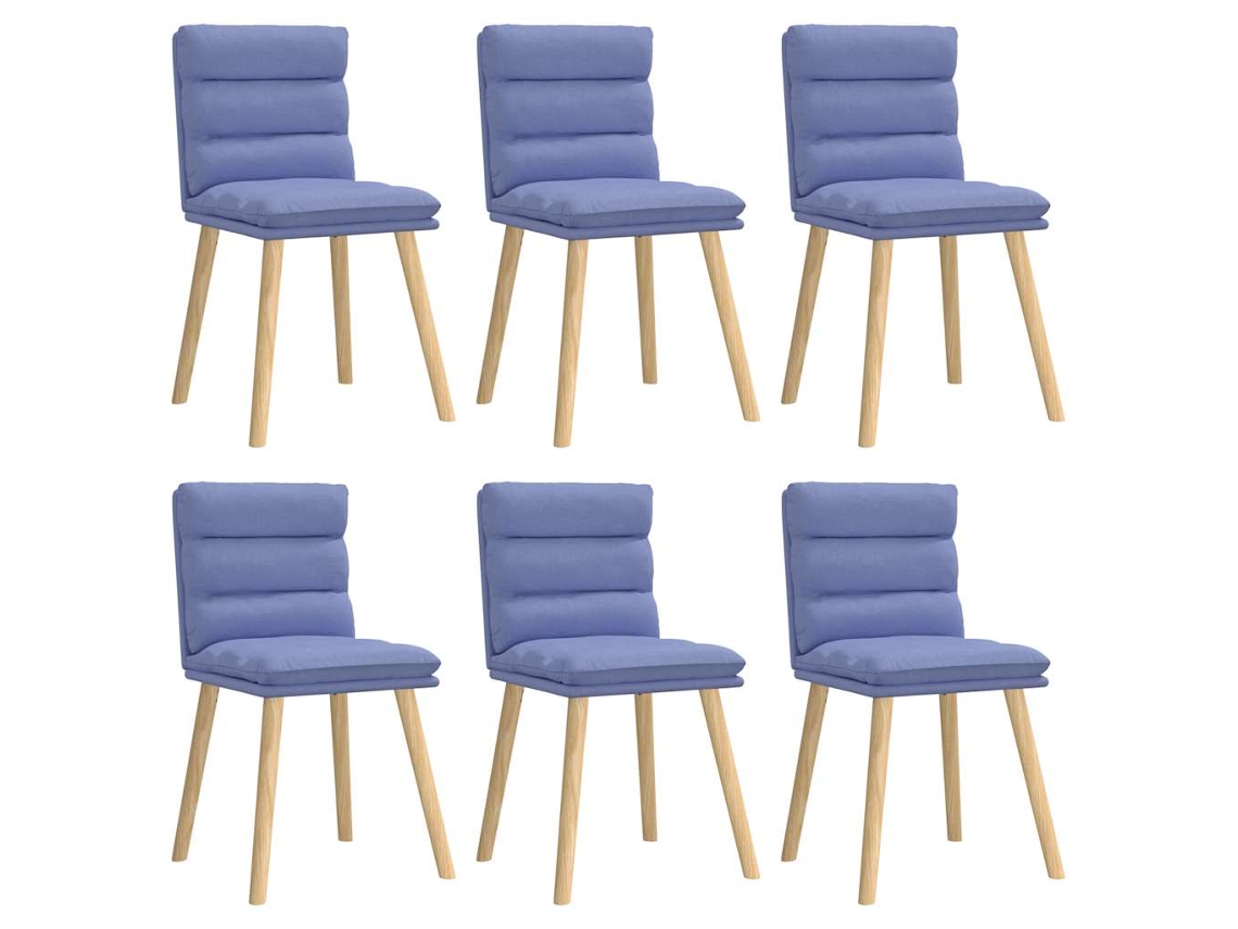 Maison Exclusive - Sillas De Comedor 6 Uds Tela Azul Jeans