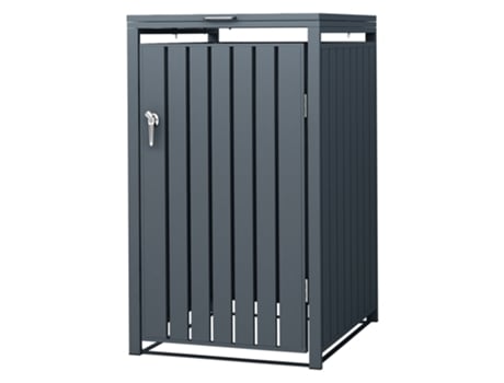 Caja de basura para 1 cubo 240L 68x80x116,3 cm acero antracita ML-DESIGN