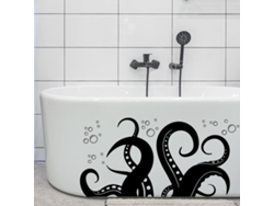 Pegatina de bañera de pulpo, decoración de baño de tentáculos marinos RNEMITERY