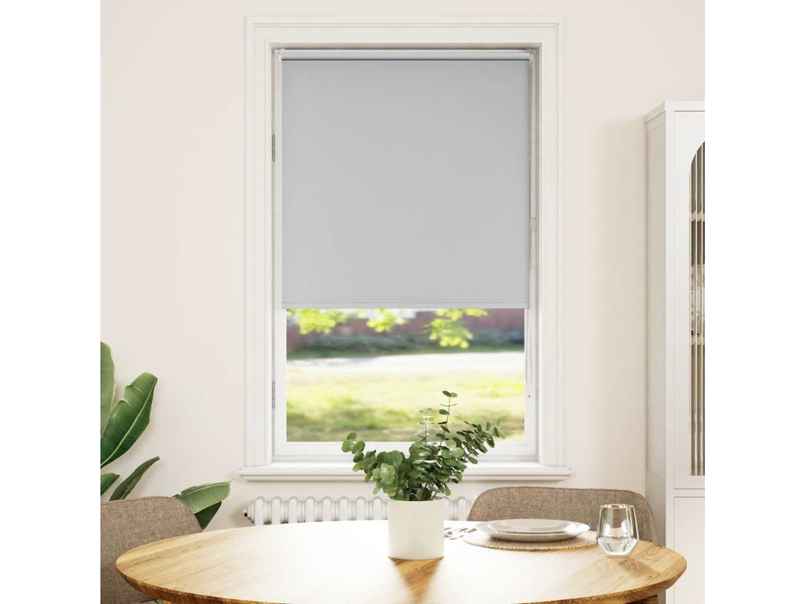 Maison Exclusive - Estor Enrollable Opaco Gris Claro 75x175 Cm Tela Ancho 70,7 Cm