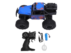-coche Rc De Off Road 2.4g Con Spray Y Luces Control Remoto Inalámbrico 5 Canales Juguete De Aleación Azul Para Niños
