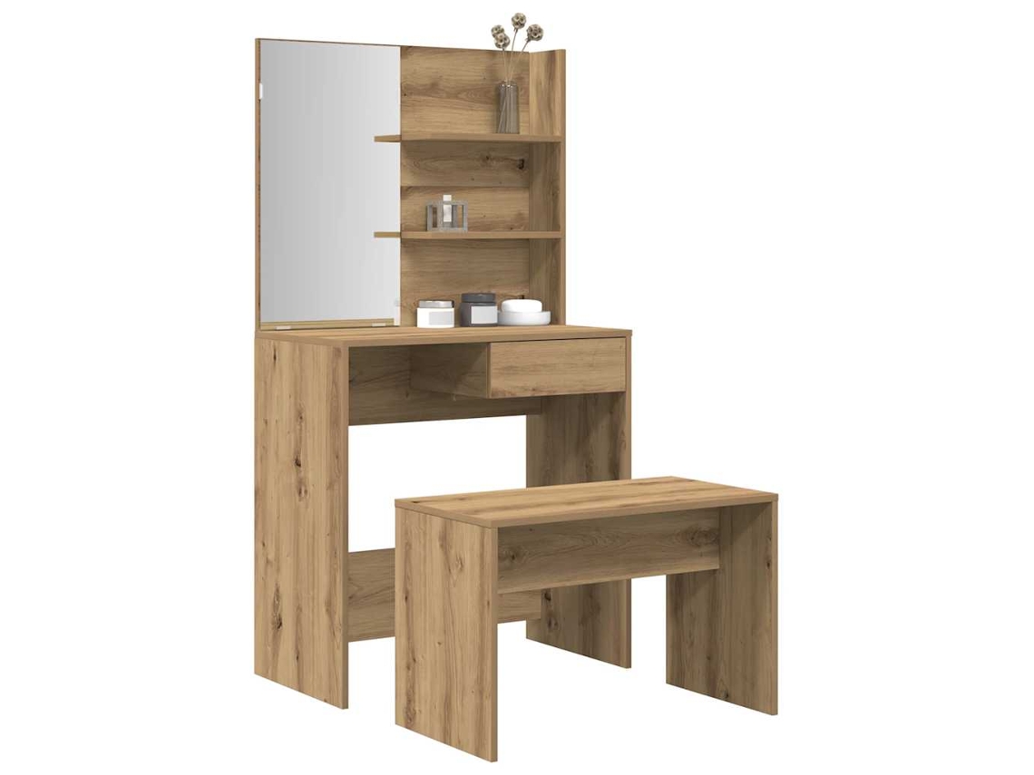 Deriv. Juego de tocador de madera de roble artesanal Wsd644961 Lovely Home