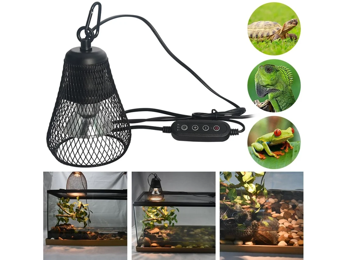 VVJIJILLY Lâmpada Uv Uva Uvb De 50w Regulável Para Répteis, Tartarugas, Cobras E Lagartos