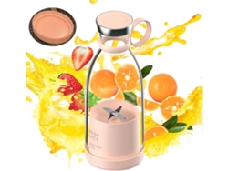 Licuadora Portátil, Licuadora De Tamaño Personal 350ml Smoothies Y Batidos Usb Recargable Exprimidor Vaso Gusshious Rosa