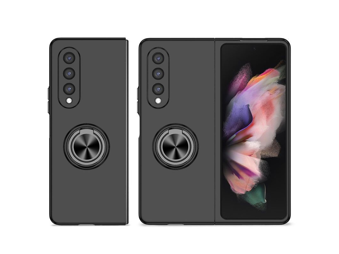 Capa com suporte para Samsung Galaxy Z Fold3 5G, material PC, compatível com smartphone plegável