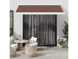 Toldo retráctil manual 300x250 cm marrón Dkd Home Decor