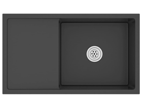 Fregadero VIDAXL Hecho A Mano de Acero Inoxidable Negro