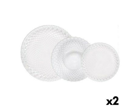 Vajilla LA MEDITERRÁNEA Diamond (Vidrio - 18 Piezas)