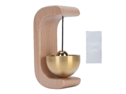 Timbre De Puerta De Madera Y Latón Para Comerciantes, Ideal Para La Entrada De Tiendas, El Hogar, La Refrigeración O Para Mascotas.