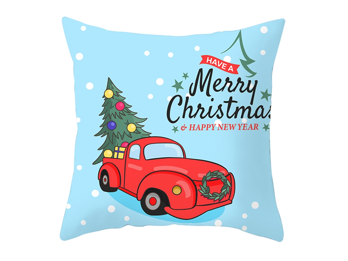 Serie de Funda Decorativa de Almohada Coche de Alce de Navidad