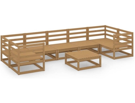 Conjunto 8 de muebles de jardín VIDAXL madera maciza de pino