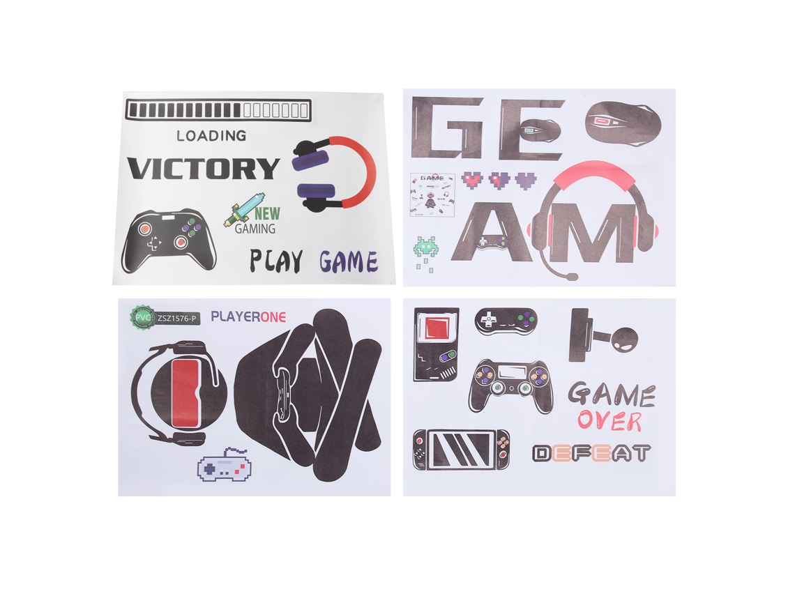 Pegatinas De Pared Autoadhesivas Con Diseño De Consolas De Videojuegos Para Decorar La Sala De Estar O El Dormitorio