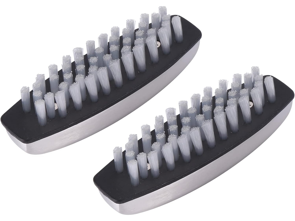 Juego De 2 Cepillos De Uñas De Acero Inoxidable Para Limpiar Las Manos Y La Cocina.