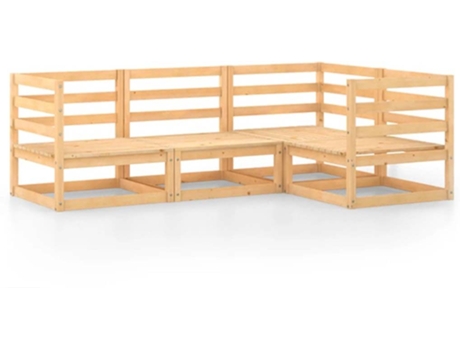 Conjunto 4 de muebles de jardín VIDAXL madera maciza de pino