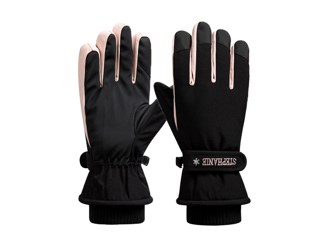 Guantes de esquí para mujer, guantes de invierno impermeables, guantes de nieve con pantalla táctil