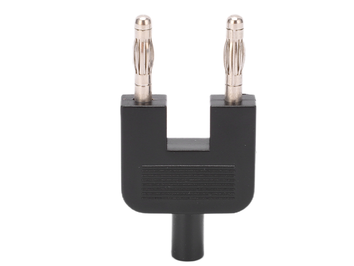 Adaptador De Enchufe Banana U35 Hembra A 2 Machos De 4 Mm, Pvc Negro Para Pruebas Eléctricas.