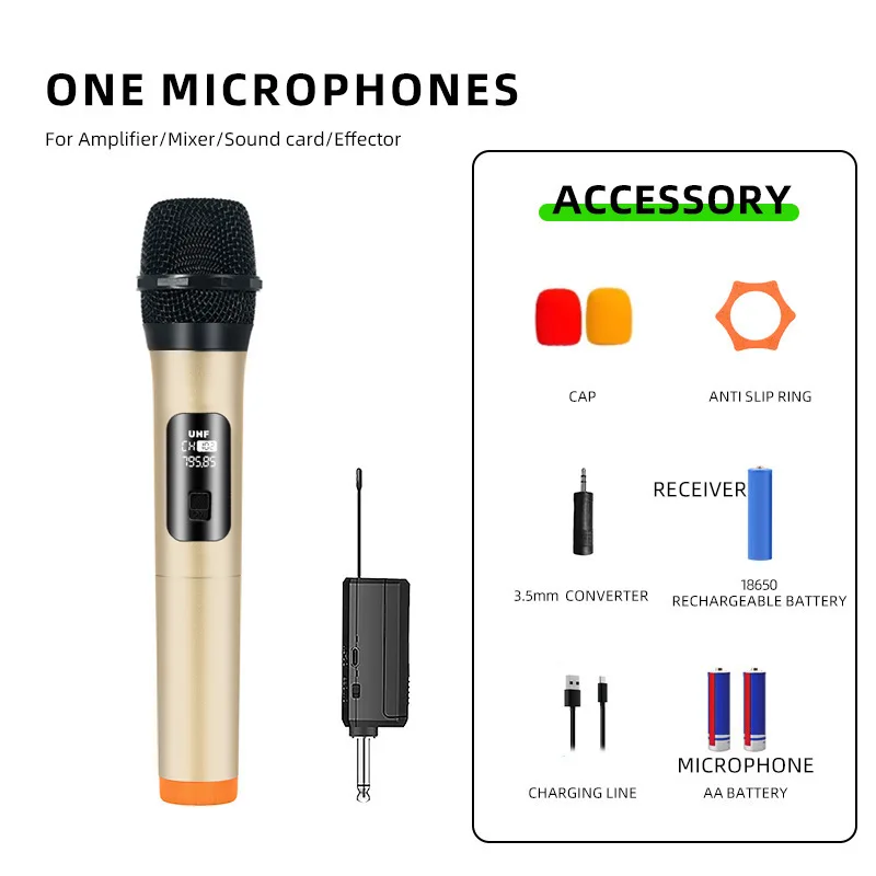 Micrófono Inalámbrico De 2,4 Ghz, Frecuencia Fija Uhf.