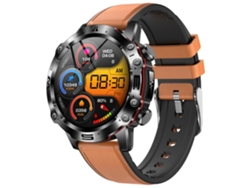 Reloj inteligente 1.43 ECG Composición sanguínea Azúcar en sangre IMC Función de grasa corporal Carcasa de aleación Llamada Bluetooth SOS Marrón Chennnls