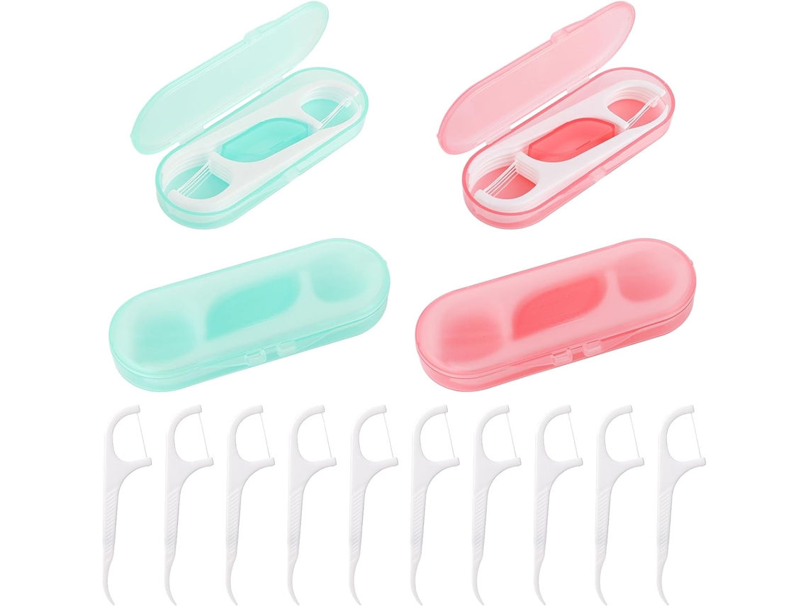 Dispensador de cepillos de dientes con espejo, 4 piezas, recargable con 40 puntas de cepillo de dientes, para uso familiar ZYBLSSBB