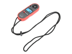 Anemómetro digital portátil Primerox con medición de velocidad del viento y termómetro.