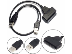 Cable MULTI4YOU (2xUSB - Sata 22 Pin - 0.2 m - Negro)