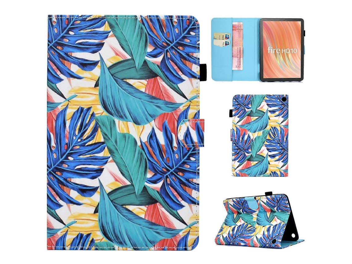 Funda de cuero A1 para Amazon Fire HD 10 a prueba de golpes con tarjetero y funda protectora (2023)