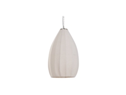 Lampara Techo Algodon Hierro Gota Natural 50x50x90cm