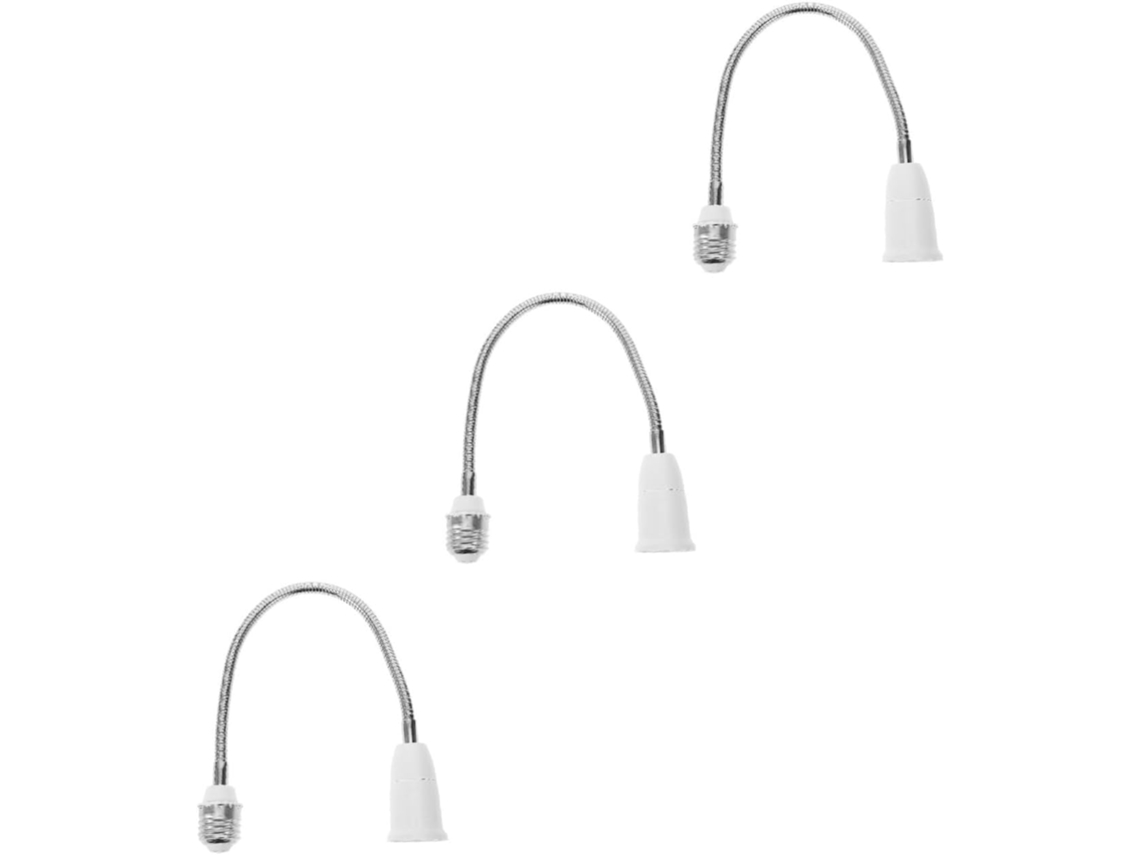 Portalámparas De 3 Piezas Con Adaptador De Tubo Flexible Para Extensión.