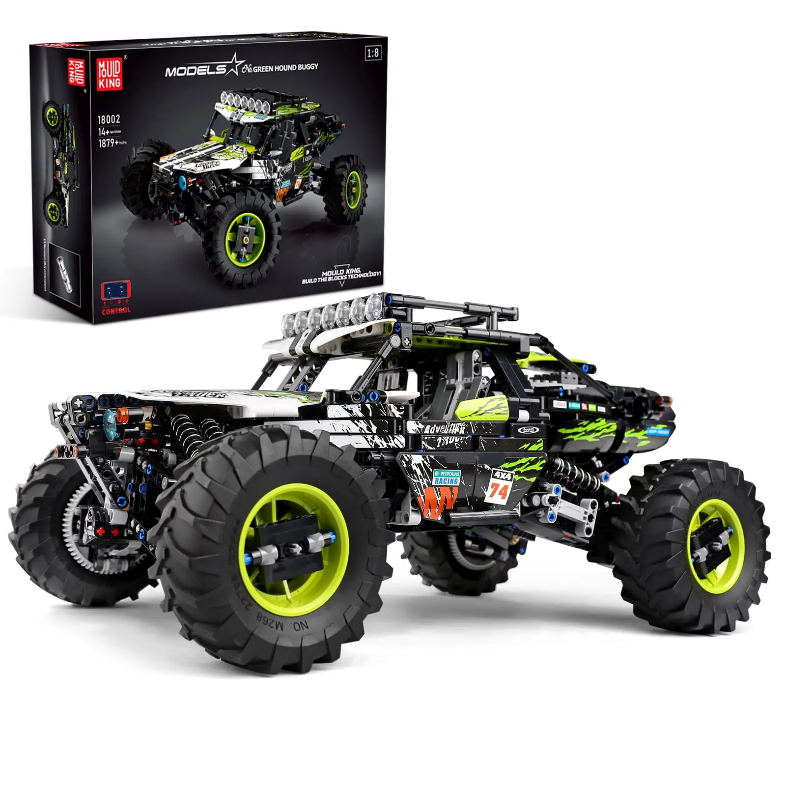Kit de modelo de vehículo todoterreno Crawler, 1890 piezas, con 5 motores, coche teledirigido grande.