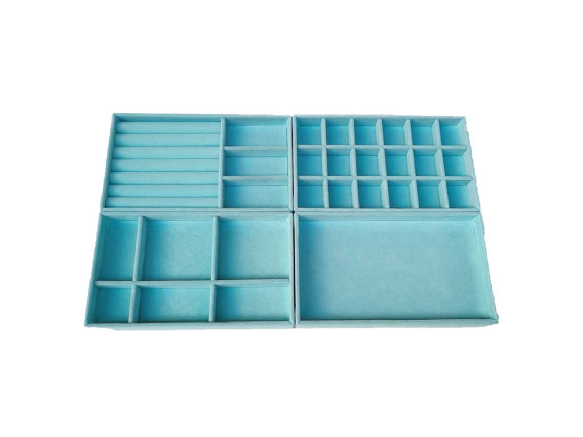 Caja de joyas de 4 piezas, con divisiones Kofihety