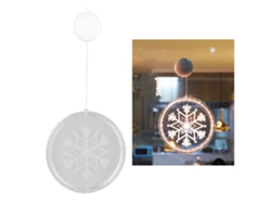 Lámpara Navideña De Ventana Con Forma De Copo De Nieve Led 3d De Acrílico, Funciona Con Pilas, Luz Decorativa Para Puerta, 22 Cm