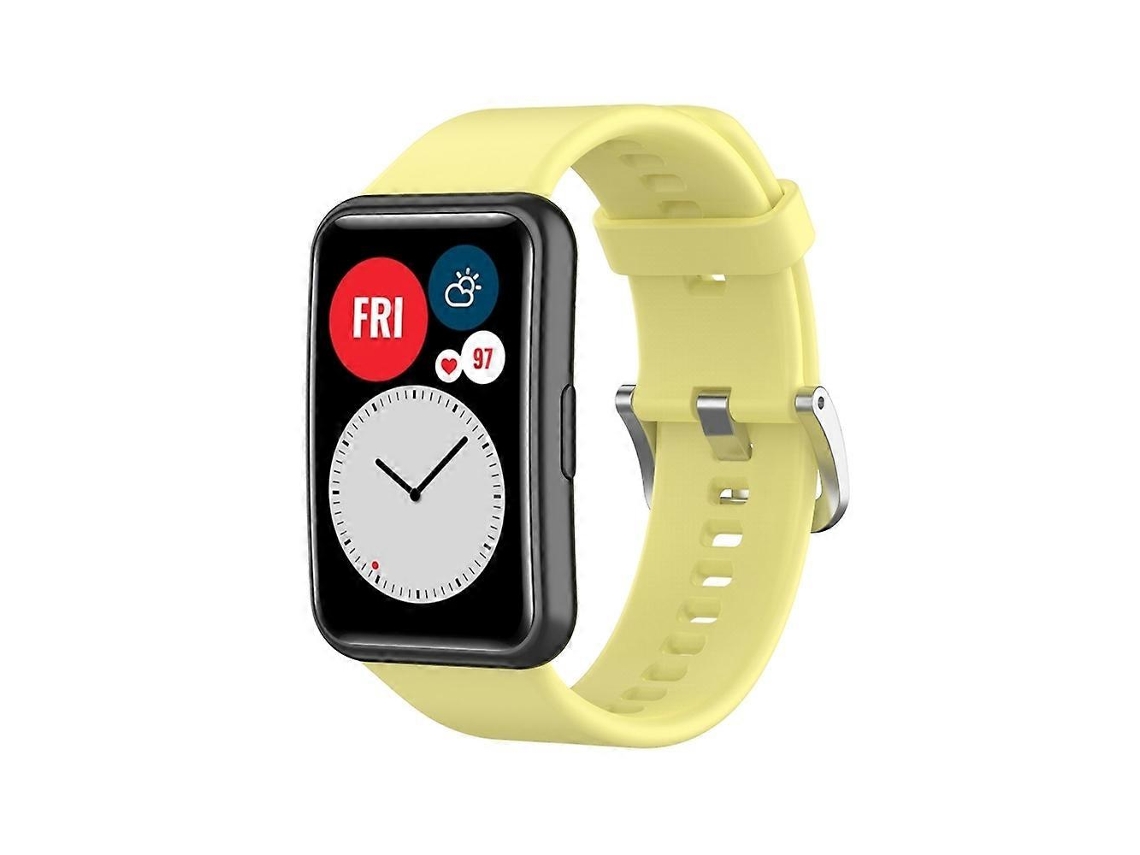 Pulsera de silicona plateada con hebilla de acero para Huawei Watch Fit Edición Especial