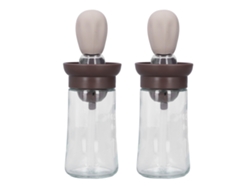 2 Recipientes Para Aceite Con Dispensador De Brocha De Silicona, Botella Medidora Para Cocina, Barbacoa Y Repostería.