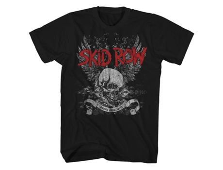 Camiseta ROCKINSTONE Skid Row Calavera y alas Camiseta ROCKINSTONE Skid Row (Algodón - XXL)