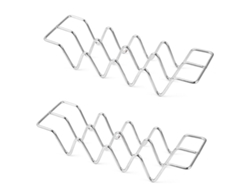 Soporte para tacos de acero inoxidable, juego de 2 soportes, cada uno para 4 tacos TRUYUETY