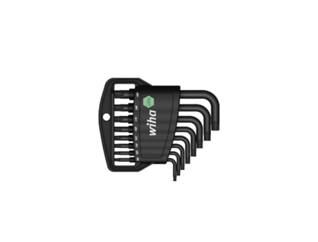 WIHA Juego de llaves Allen en soporte Classic TORX PLUS®, de 9 unid., acabado en oxidación negra (36459)