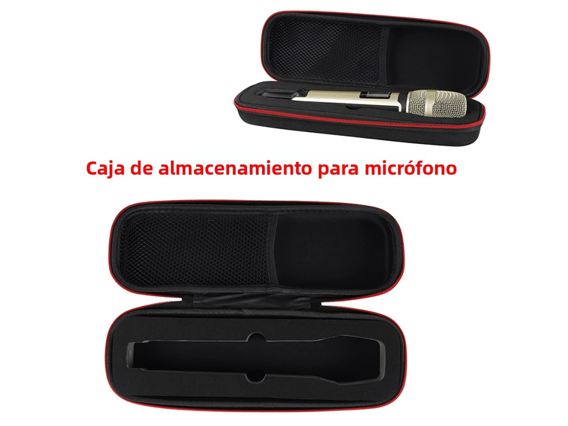 Estuche portátil para micrófono inalámbrico, fabricado en EVA, con cremallera, resistente a impactos e impermeable. Mdug