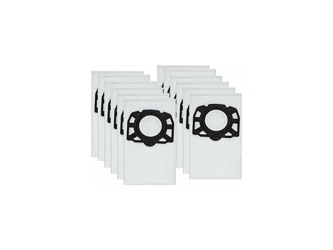 12 bolsas para aspiradora Kfi 357 para Kärcher Kwd1, Kwd2, Kwd3, Wd2 Plus, Wd3, Se 4001, Se 4002, 2.863-006.0