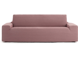 Funda de Sofá 4 Plazas EYSA Premium Jaz Tejido Multielástico (290 x 70 x 120 cm - Poliéster y Algodón - Rosa)