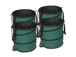 4 Bolsas Impermeables De Jardín De 86 Litros Para Residuos, Con Cremallera Y Asas.