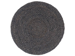 Maison Exclusive - Manteles Individuales Redondos 4 Uds Yute Gris Oscuro Liso 38cm