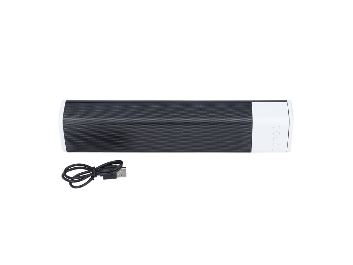 Barra De Sonido Inalámbrica Rgb Con Luces Multicolor, Bluetooth, 5w, 20hz-20khz, Para Fiestas En Casa Y Picnics, Color Blanco.