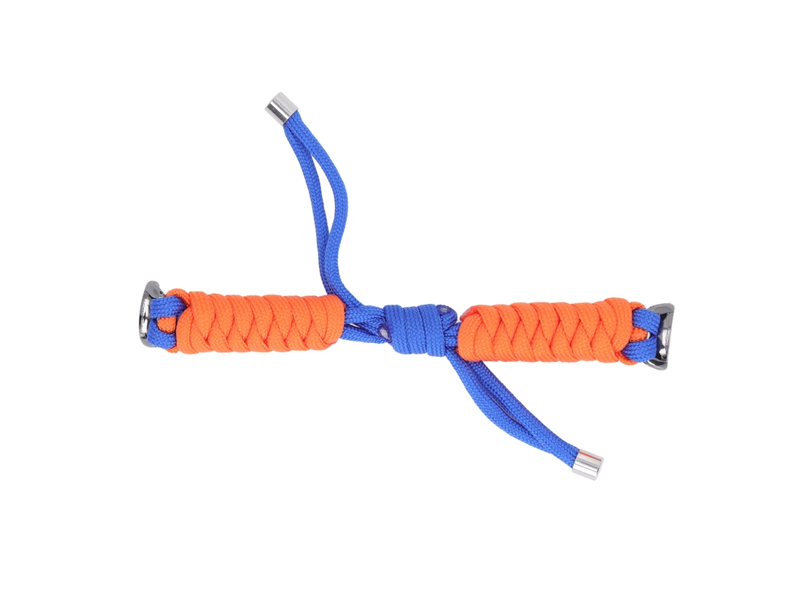 Pulsera Elástica De Nailon Para Mi Band 8, Pulsera De Repuesto Con Nudo Retorcido, Azul Marino Y Naranja.