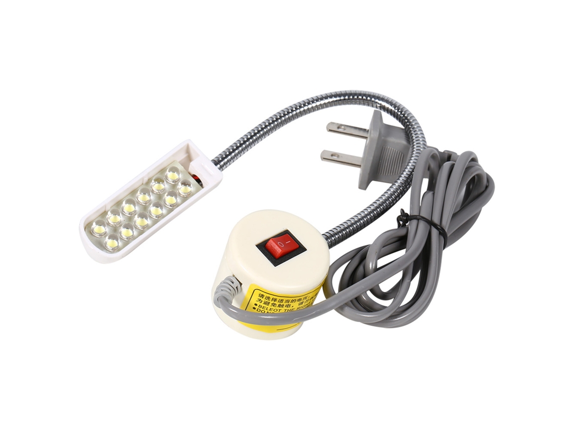 Yncm2026-luz Para Máquina De Coser Con 12 Led, Brazo Flexible, Base Magnética, Interruptor, Montaje Fácil, Ac 220v