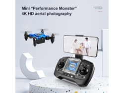 Mini dron plegable, avión portátil de altitud fija con cámara 4K (3 baterías - Duración de la batería: 10 min - dorado) YIZHOOD