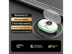Auriculares Inalámbricos Bluetooth 5.3 Invisibles (blancos), Controles Táctiles, Resistentes Al Agua, Cancelación De Ruido Y Micrófono.