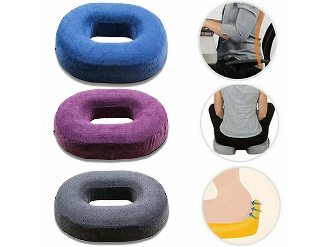 2026-cojín De Asiento De Espuma De Memoria Para Alivio Del Dolor Coccyx Para Coche Hogar Oficina Gris