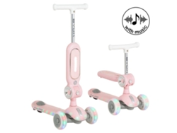Byox Streetpro 2 em 1 Scooter com Assento, Luzes e Música Pink MONI