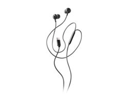 Audífonos Cross Step con botón negro, micrófono y control de volumen. Asistente de voz. Conexión USB-C. Chaberlu.
