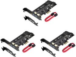 Tarjeta Pci Express 3x Pci-e A Usb 3.0 Con 1 Puerto C Y 2 Puertos A, Compatible Con Adaptadores M.2 Nvme.
